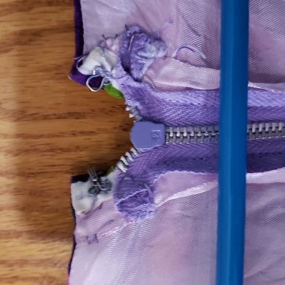 Vintage Floral Maxi Dress. Pink. Purple. Yellow. OOAK. 70s. Flower Power. - Picture 6 of 15